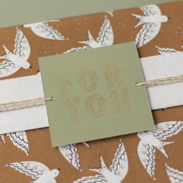 Cadeaulabels Duo - For You Beige / Old Green - 50 stuks - Afbeelding 2