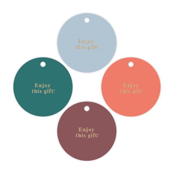 Cadeaulabels Multi - Enjoy Gold (Ø 5,5 cm) - 100 stuks