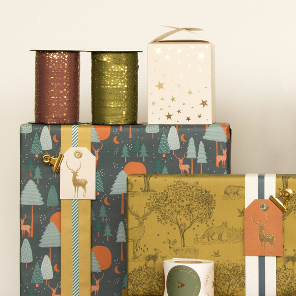 Cadeaulabels Multi - Reindeer Gold - 100 stuks - Afbeelding 2