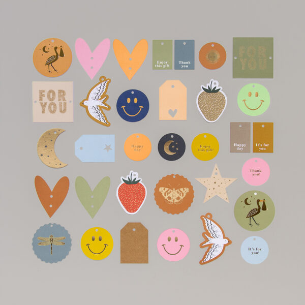 Cadeaulabels Duo - Baby Joy Gold (Ø 8 cm) - 100 stuks - Afbeelding 3
