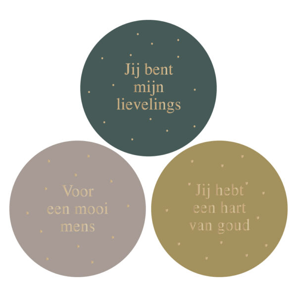 Cadeaustickers Multi - Liefs (NL) (Ø 5,5 cm) - 250 stuks