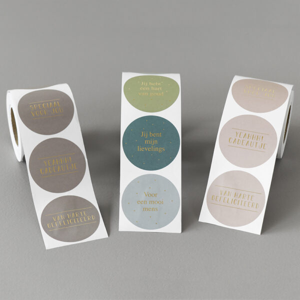 Cadeaustickers Multi - Liefs (NL) (Ø 5,5 cm) - 250 stuks - Afbeelding 3