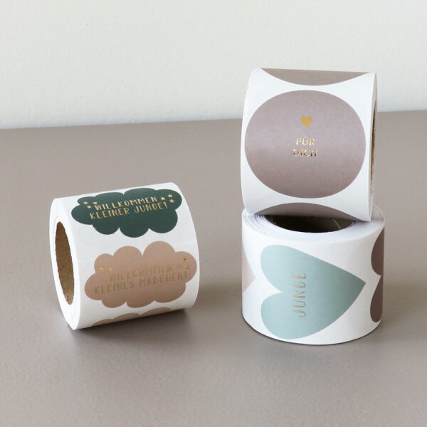 Cadeaustickers Multi - Text herz Baby - Gold (DU) - 250 stuks - Afbeelding 3