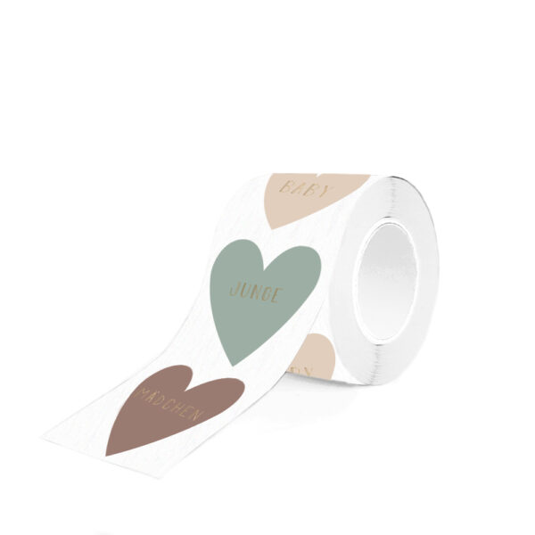 Cadeaustickers Multi - Text herz Baby - Gold (DU) - 250 stuks - Afbeelding 2