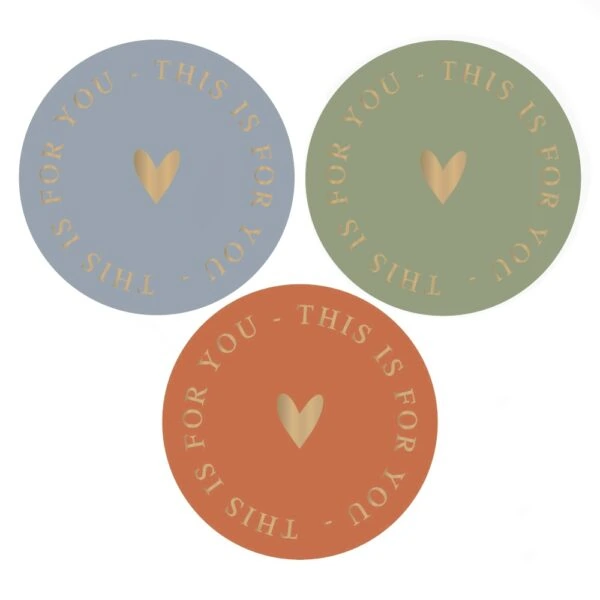 Cadeaustickers Multi - This Is For You Gold - Faded (Ø 5,5 cm) - 250 stuks
