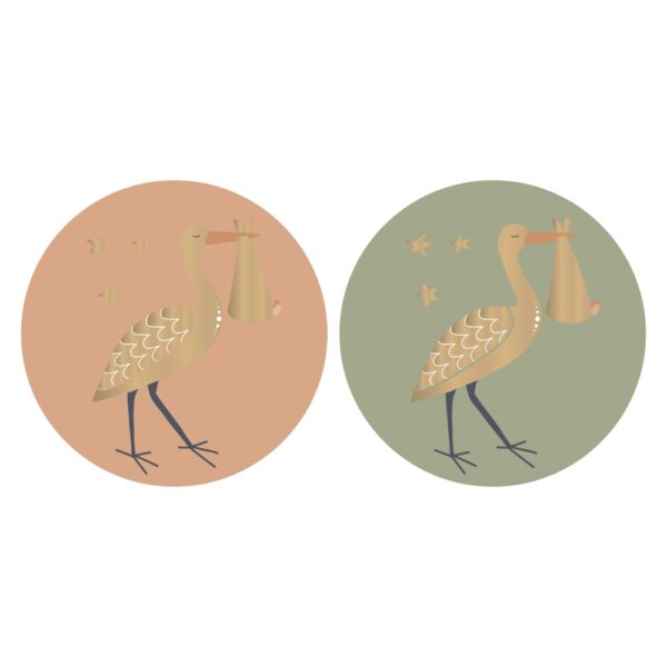 Cadeaustickers Duo - Baby Joy (Ø 5,5 cm) - 250 stuks