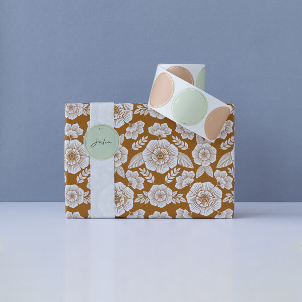 Cadeaustickers Duo - For Gold - Faded (Ø 5,5 cm) - 250 stuks - Afbeelding 3