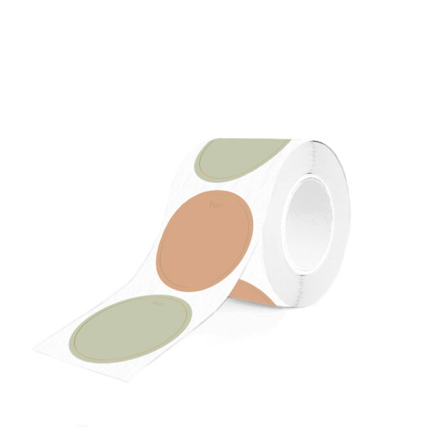 Cadeaustickers Duo - For Gold - Faded (Ø 5,5 cm) - 250 stuks - Afbeelding 2