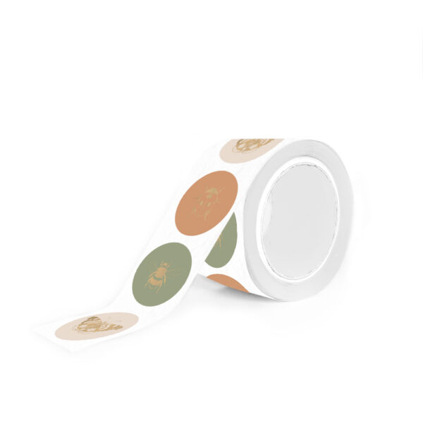 Cadeaustickers Multi - Nature Insects Gold - Faded  (Ø 3,5 cm) - 250 stuks - Afbeelding 2