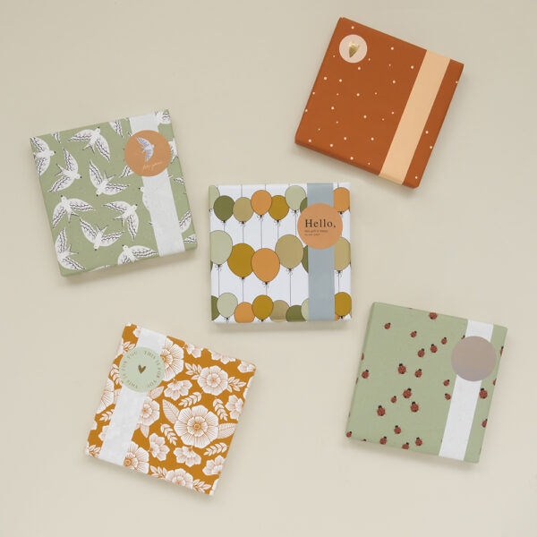 Cadeaustickers Multi - Little Dot Gold - Faded (Ø 5,5 cm) - 250 stuks - Afbeelding 3