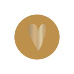Cadeaustickers - Heart Retro Yellow (Ø 3,5 cm) - 250 stuks