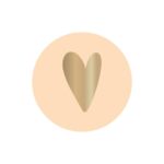 Cadeaustickers - Heart - Pastel Orange (Ø 3,5 cm) - 250 stuks
