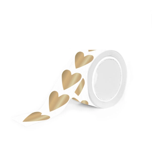 Cadeaustickers - Mini Gold Heart - 250 stuks - Afbeelding 2