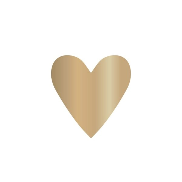 Cadeaustickers - Mini Gold Heart - 250 stuks