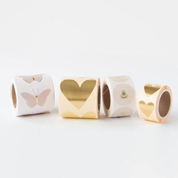 Cadeaustickers - Mini Gold Heart - 250 stuks - Afbeelding 3