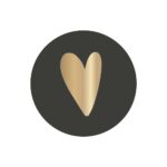 Cadeaustickers - Heart - Dark (Ø 3,5 cm) - 250 stuks