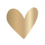 Cadeaustickers - Golden Heart (Ø 5,5 cm) - 250 stuks