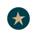 Cadeaustickers - Star Gold - Blue (Ø 3,5 cm) - 250 stuks