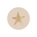 Cadeaustickers - Star Gold - Beige (Ø 3,5 cm) - 250 stuks
