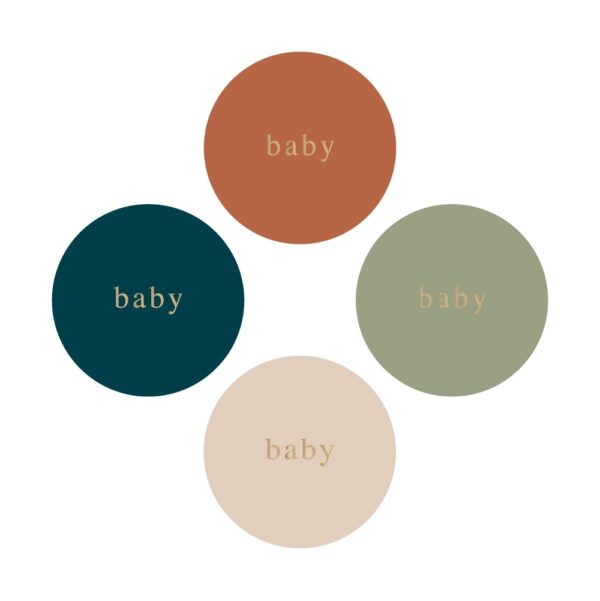 Cadeaustickers Multi - Baby Gold (Ø 3,5 cm) - 250 stuks