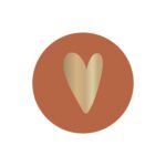 Cadeaustickers - Heart - Dark Cognac (Ø 3,5 cm) - 250 stuks