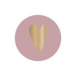 Cadeaustickers - Heart - Faded Pink (Ø 3,5 cm) - 250 stuks