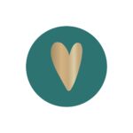 Cadeaustickers - Heart - Jade Blue (Ø 3,5 cm) - 250 stuks