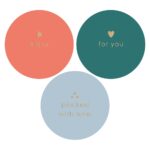 Cadeaustickers Multi - Text Gold - Cool  (Ø 5,5 cm) - 250 stuks