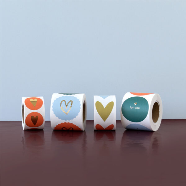 Cadeaustickers Multi - Text Gold - Cool  (Ø 5,5 cm) - 250 stuks - Afbeelding 3