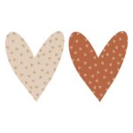 Cadeaustickers Duo - Small Hearts Gold - Faded - 250 stuks