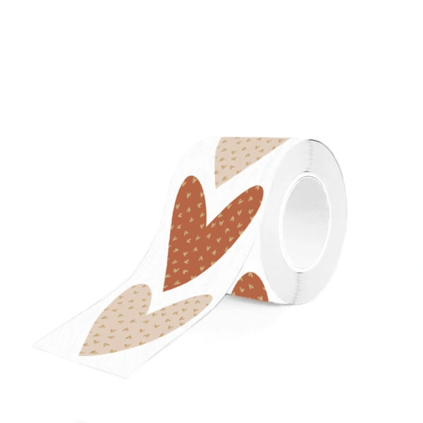 Cadeaustickers Duo - Small Hearts Gold - Faded - 250 stuks - Afbeelding 2