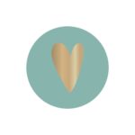 Cadeaustickers - Heart - Misty Green (Ø 3,5 cm) - 250 stuks
