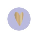 Cadeaustickers - Heart - Lavender (Ø 3,5 cm) - 250 stuks