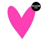 Cadeaustickers - Hearts - Fluor Pink - 250 stuks