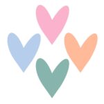 Cadeaustickers Multi - Hearts - Sweet - 250 stuks