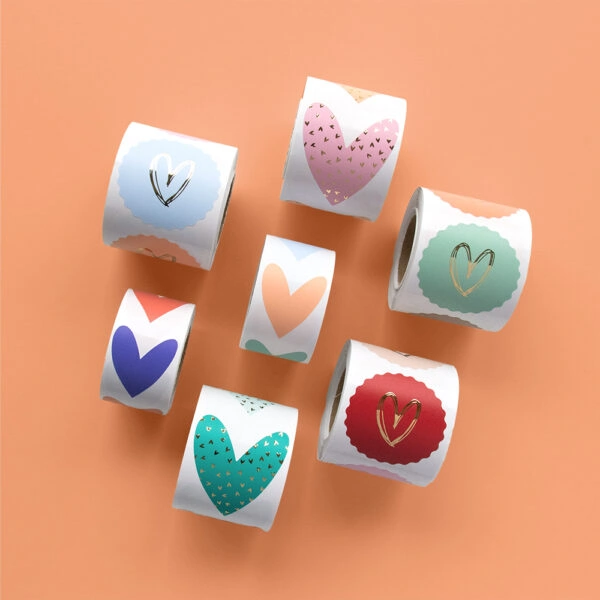 Cadeaustickers Multi - Hearts - Sweet - 250 stuks - Afbeelding 3