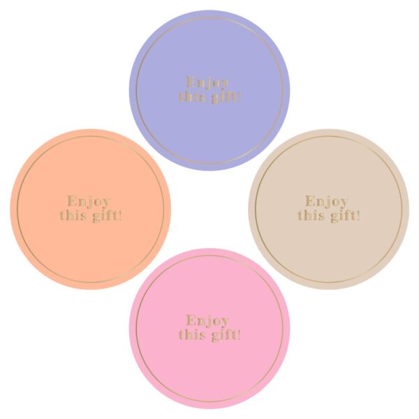 Cadeaustickers Multi - Enjoy Gold - Sweet (Ø 5,5 cm) - 250 stuks