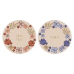 Cadeaustickers Duo - Flower Field Gold - Pink / Violet (Ø 5,5 cm) - 250 stuks