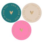 Cadeaustickers Multi - This Is For You Gold - Happy (Ø 5,5 cm) - 250 stuks