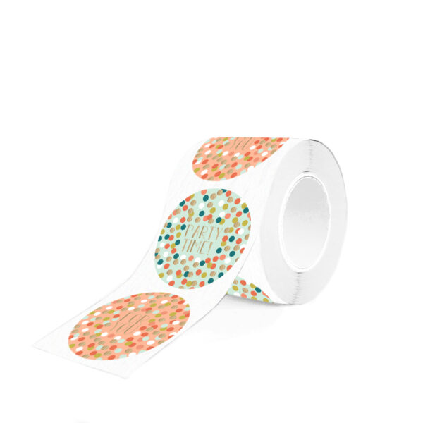 Cadeaustickers Duo  - For You Confetti Gold (Ø 5,5 cm) - 250 stuks - Afbeelding 2