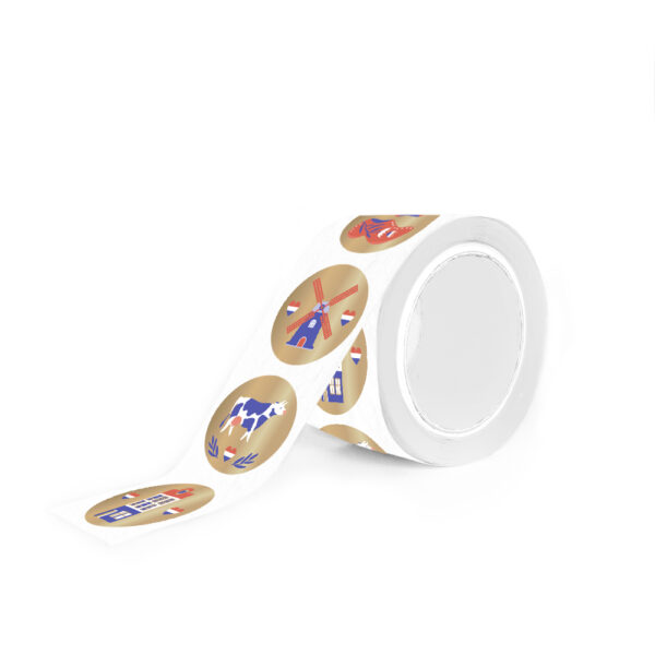 Cadeaustickers Multi - Holland Mini Gold (Ø 3,5 cm) - 250 stuks - Afbeelding 2