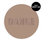 Cadeaustickers - Danke Spot UV - Mocha (Ø 5,5 cm) - 250 stuks