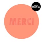 Cadeaustickers - Merci Spot UV - Salmon (Ø 5,5 cm) - 250 stuks