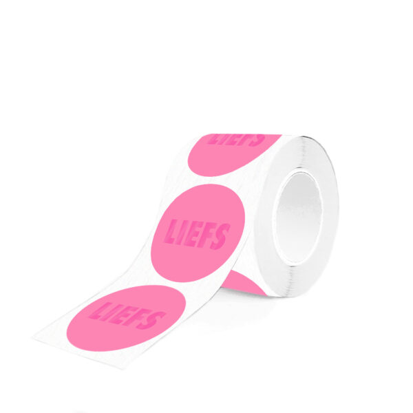 Cadeaustickers - Liefs Spot UV - Flamingo (Ø 5,5 cm) - 250 stuks - Afbeelding 2