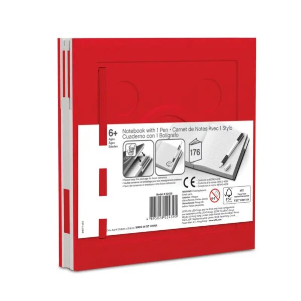 LEGO Notitieboek met Gelpen - Rood - Afbeelding 3