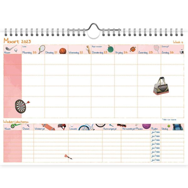 Familie Sport Weekkalender 2023 - Afbeelding 2