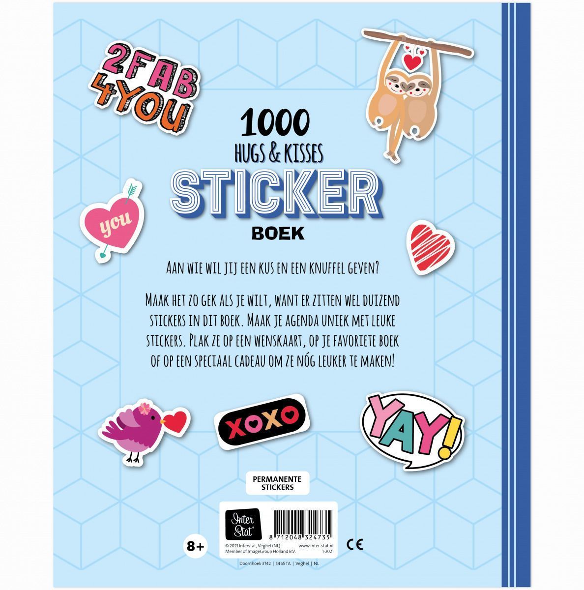kin Bedrijfsomschrijving Wild Stickerboek - 1000 Hugs & Kisses Kopen? ⋆ Invulboekjes.nl