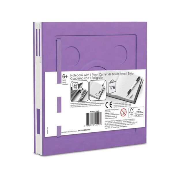 LEGO Notitieboek met Gelpen - Lavendel - Afbeelding 3