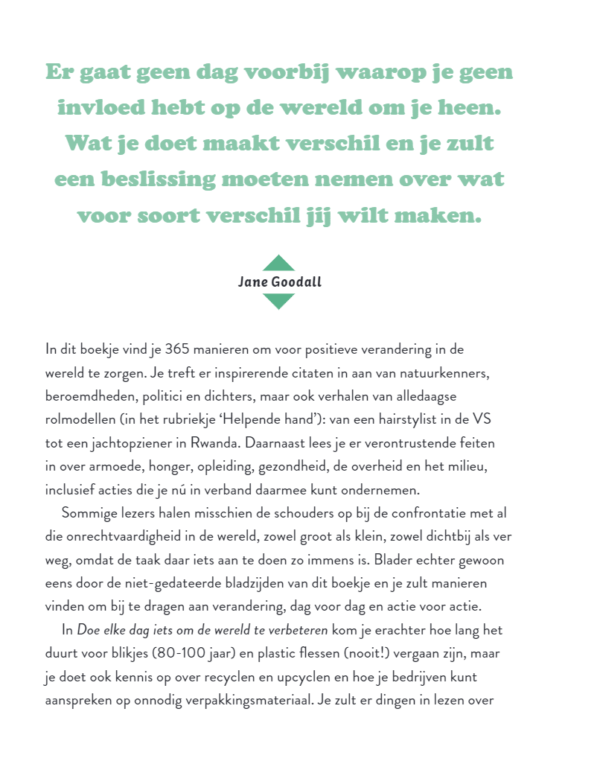 Dagboek Doe elke dag iets om de wereld te verbeteren - Afbeelding 4