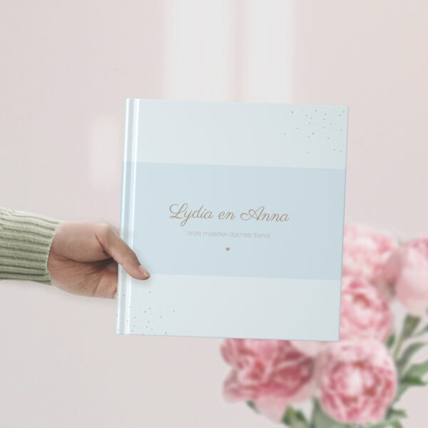 Moeder & Dochter Herinneringsboek Confetti Light Blue 1